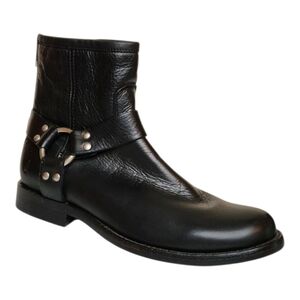 Frye Phillip Short Harness Boot Black Leather Size 5.5
